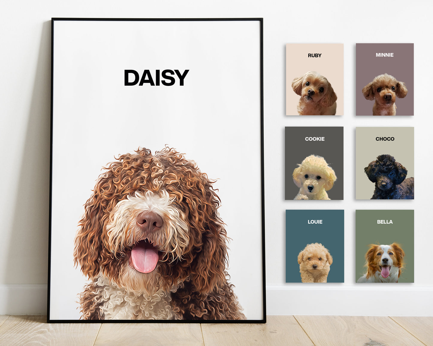Custom Pet Portraits Personalized from Your Pets Photo Digital Download