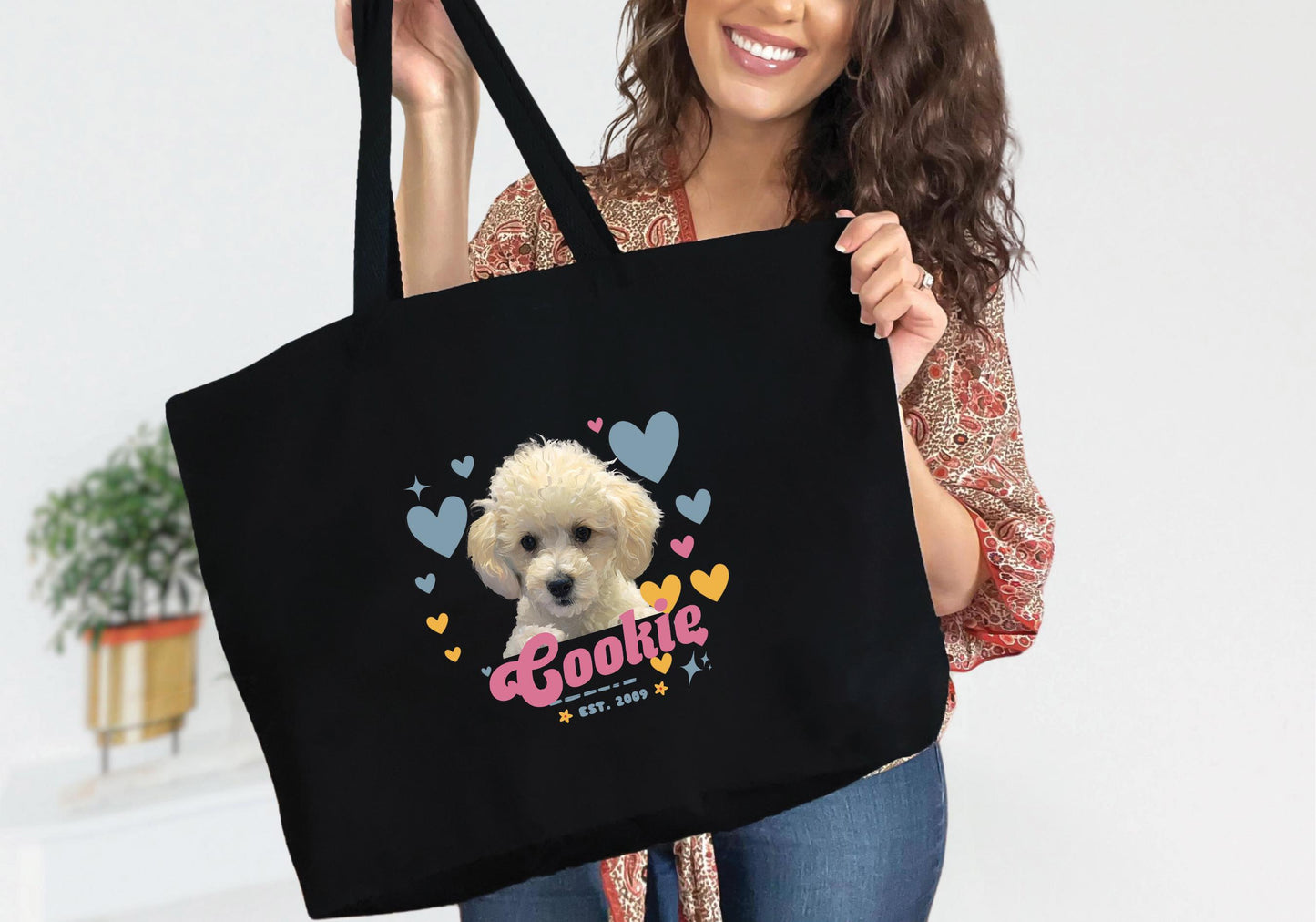 Custom Pet Tote Bag Lovely Style