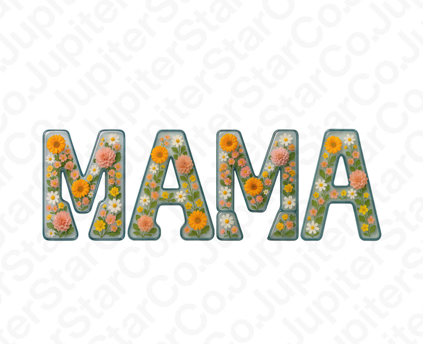 Floral Glass Mama Instant Digital Download
