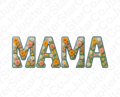 Floral Glass Mama Instant Digital Download