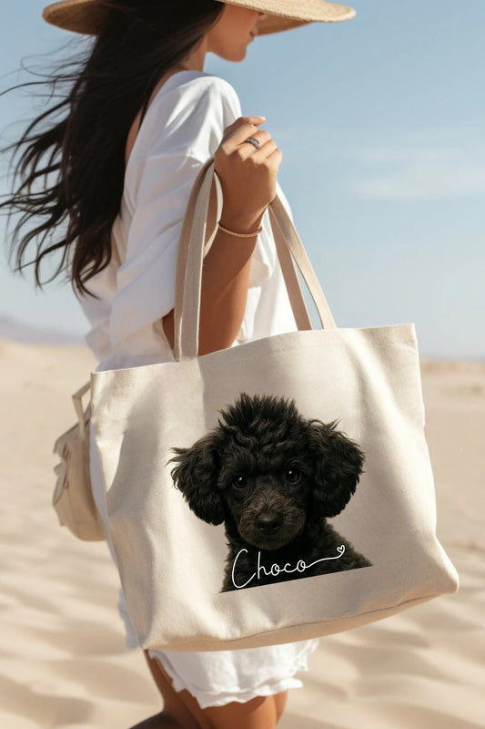 Hyper-Realistic Custom Pet Portrait Tote Bag